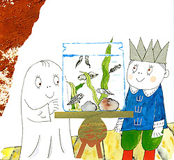 pressbild Lasse Sandberg, ur Vem &auml;r det som l&aring;ter? sa sp&ouml;ket Laban, 2004